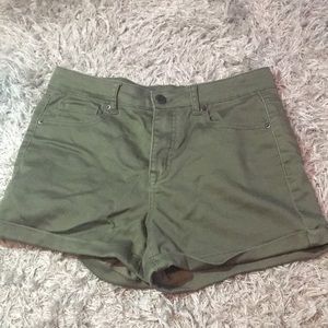 Army green Aeropostale jean shorts